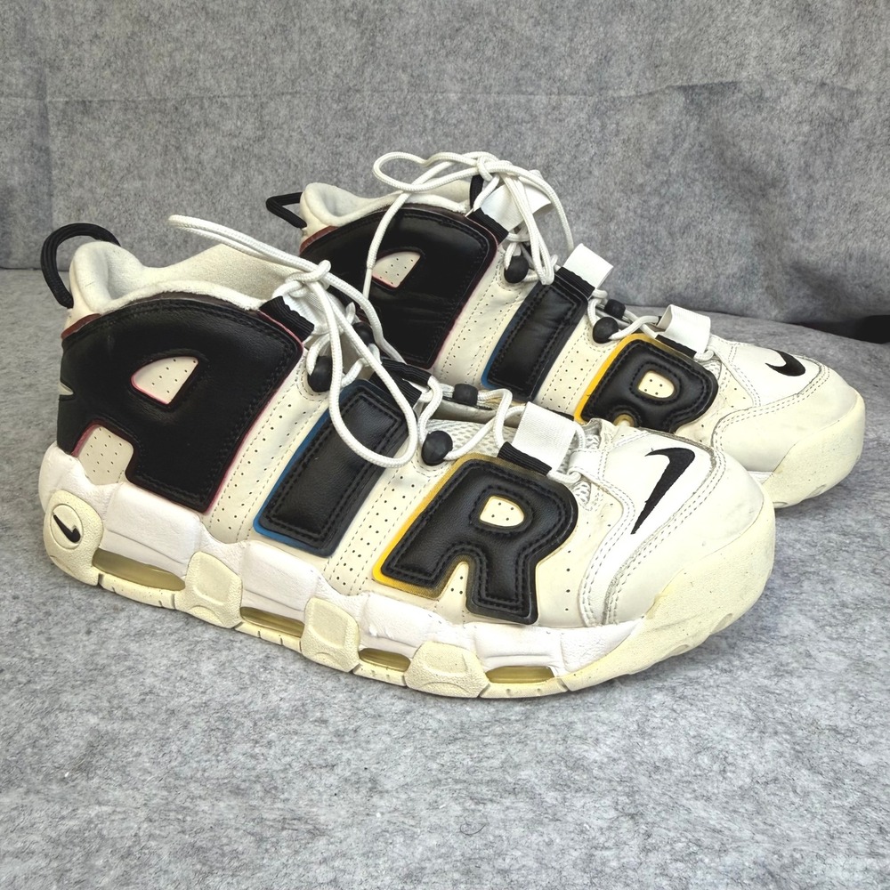 Nike Air More Uptempo 96 Mens Sail Black Multi Color DJ4400-100 Basketball Shoes